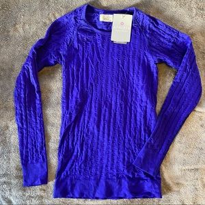NWT Royal Blue Athleta Long Sleeve Top
